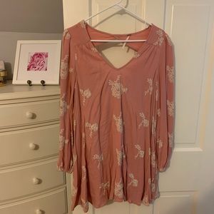 free people pink floral dress